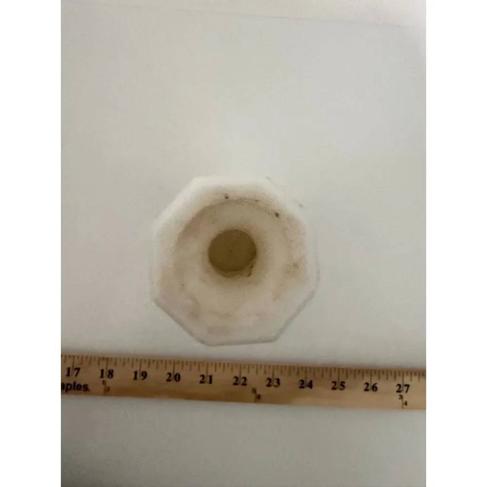 Vtg. Milk glass bud vase with diamond and starburst pattern